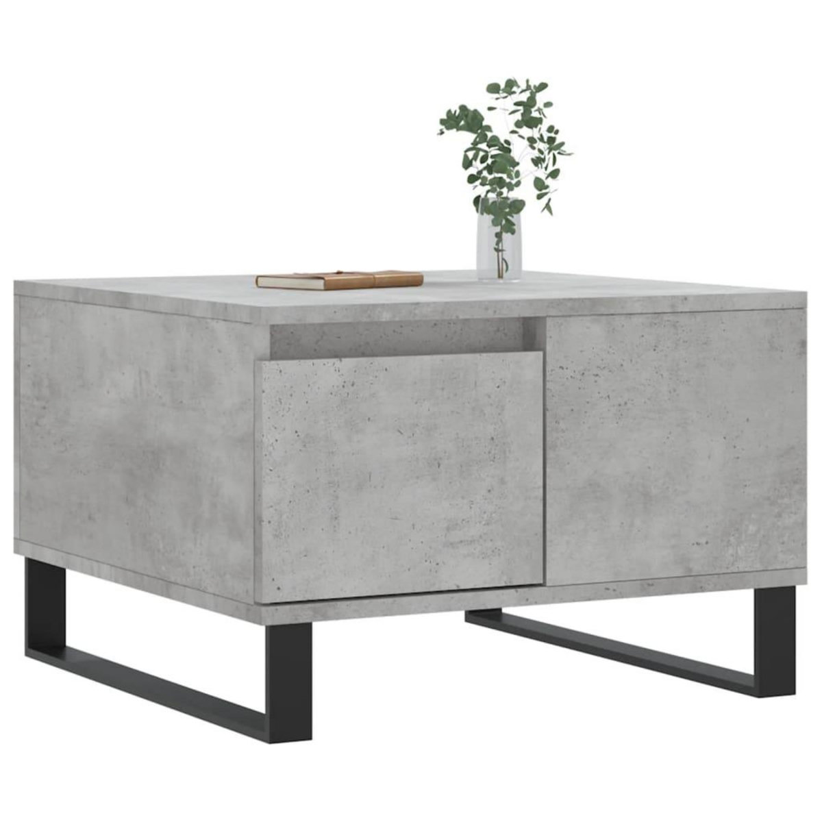 VIDAXL Table basse gris beton 55x55x36,5 cm bois d'ingenierie