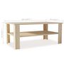 Voir la diapositive 6 : VIDAXL Table basse bois d'ingenierie 100x59x42 cm chene