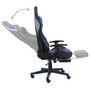 Voir la diapositive 5 : VIDAXL Chaise de jeu pivotante avec repose-pied Bleu PVC