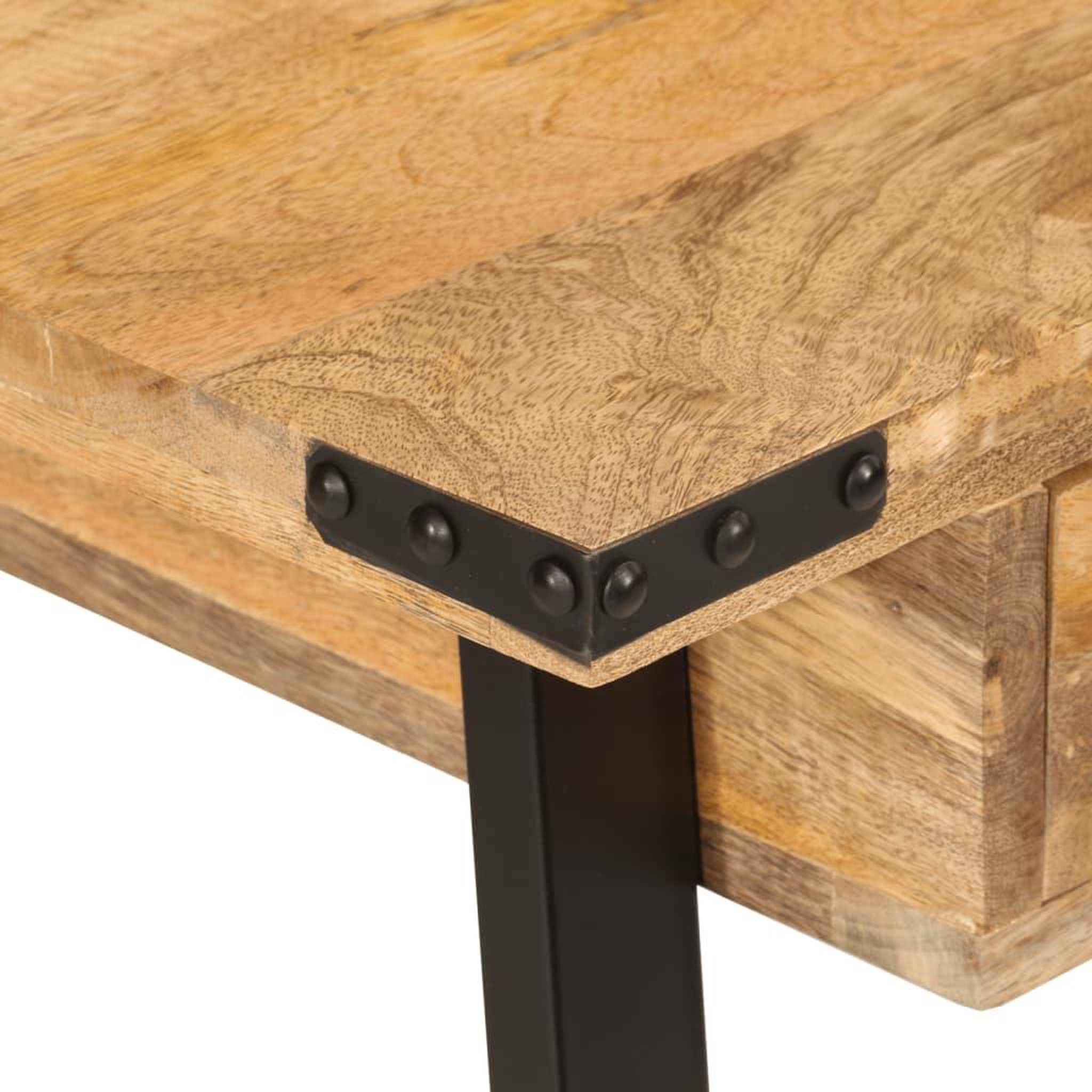 Voir la diapositive 5 : VIDAXL Bureau avec tiroirs 105x55x70 cm bois de manguier massif et fer