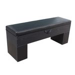 SOKKER Banc Bois avec rangement 113 x 32 cm avec coussin - Deluxe. Coloris disponibles : Marron, Gris, Noir, Beige