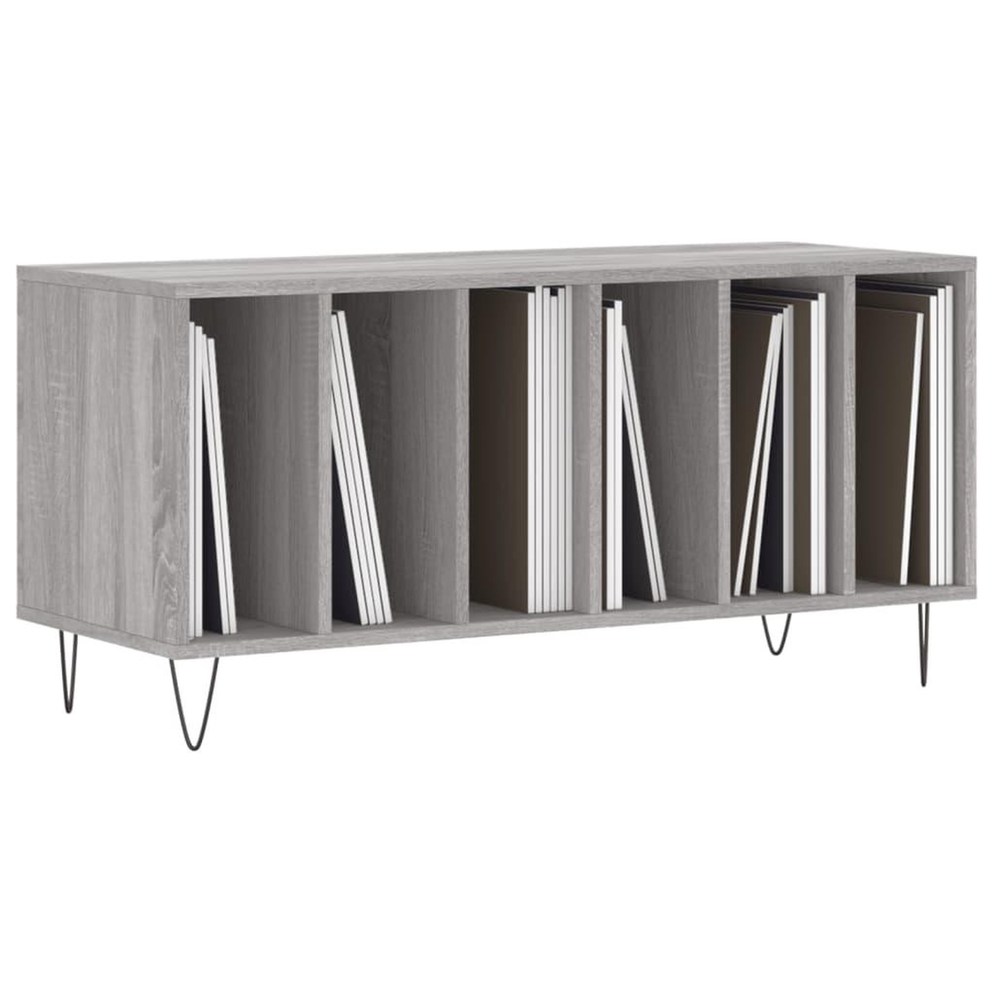 Voir la diapositive 3 : VIDAXL Armoire a disques sonoma gris 100x38x48 cm bois d'ingenierie