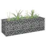 VIDAXL Lit sureleve a gabion Acier galvanise 90x30x30 cm