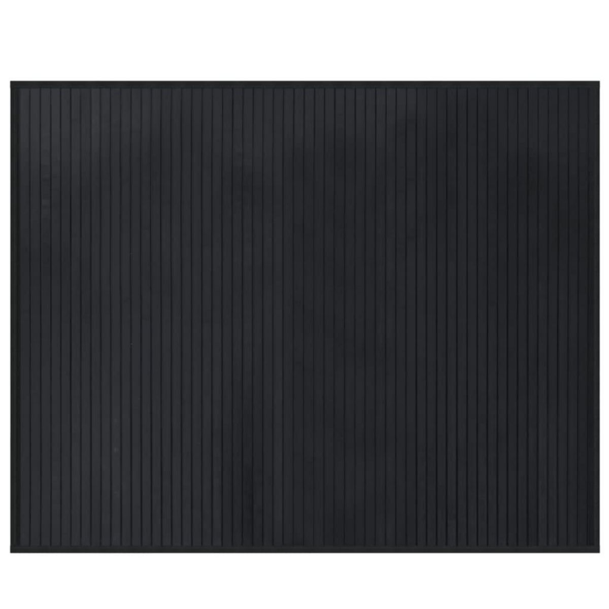 VIDAXL Tapis rectangulaire noir 80x100 cm bambou