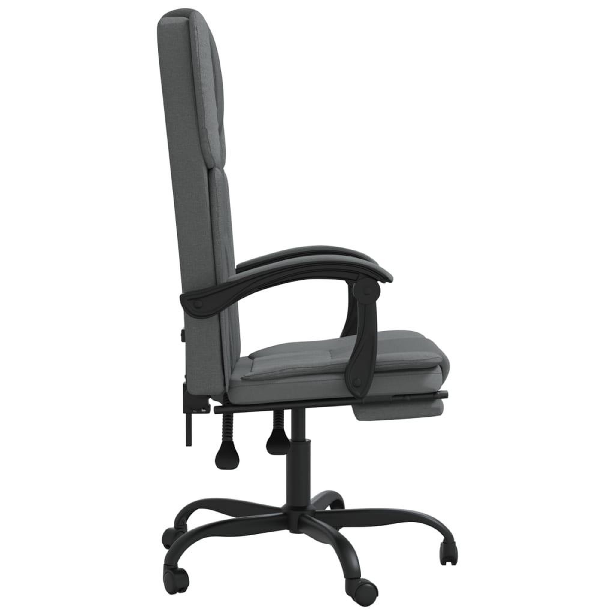 Voir la diapositive 4 : VIDAXL Fauteuil inclinable de bureau Gris fonce Tissu