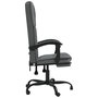 Voir la diapositive 4 : VIDAXL Fauteuil inclinable de bureau Gris fonce Tissu