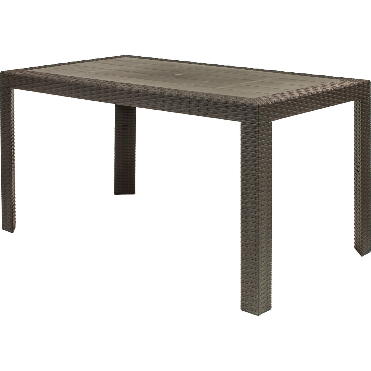 ARETA Table de jardin - Résine - Chocolat - URANO