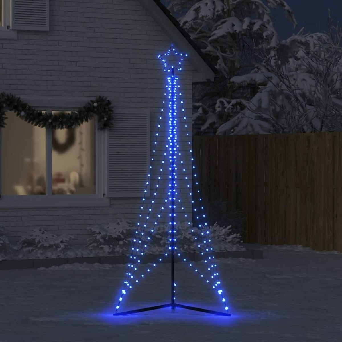 VIDAXL Sapin de Noël a LED 483 LED bleu 240 cm