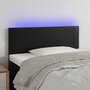 Voir la diapositive 1 : VIDAXL Tete de lit a LED Noir 90x5x78/88 cm Similicuir