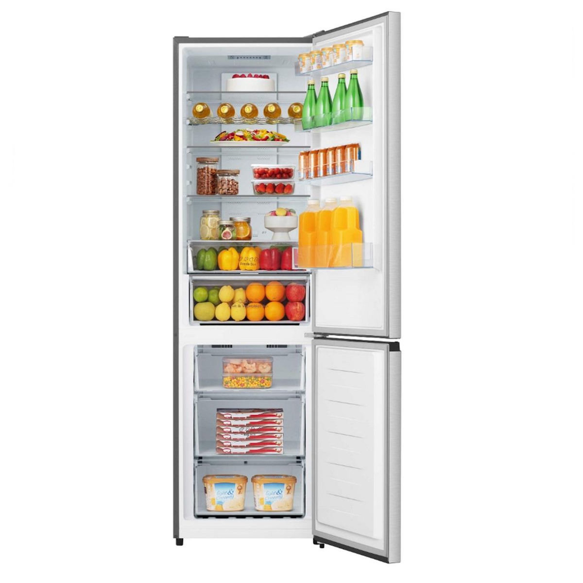Hisense Réfrigérateur combiné 60cm 336l nofrost inox - RB440N4BCE