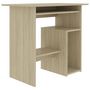 Voir la diapositive 2 : VIDAXL Bureau Chene sonoma 80x45x74 cm Bois d'ingenierie