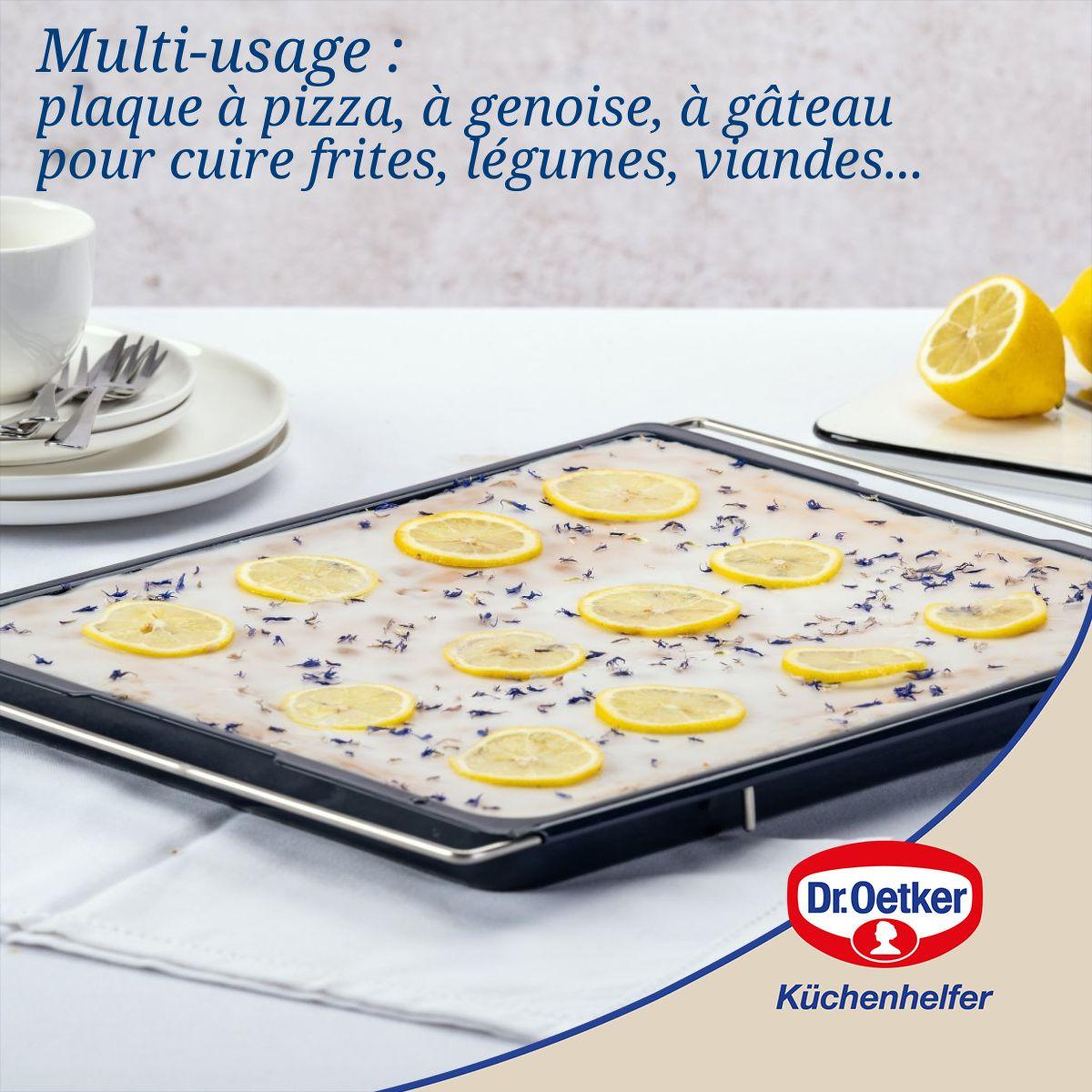 Voir la diapositive 4 : DR.OETKER Plaque four extensible 41-53 x 33 cm dr oetker back liebe