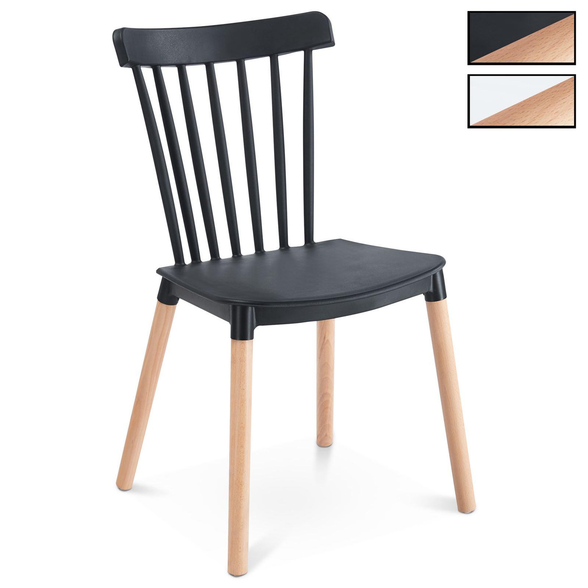 IDIMEX Lot de 4 chaises ravi de salle à manger design. Coloris disponibles : Blanc, Noir
