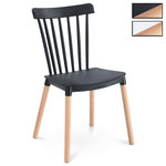 IDIMEX Lot de 4 chaises RAVI de salle à manger design. Coloris disponibles : Blanc, Noir
