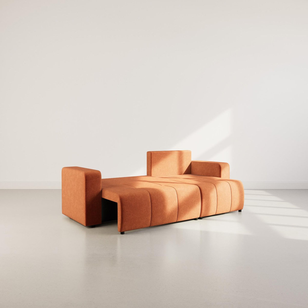 BEST MOBILIER Nicole - canapé d'angle réversible 5 places convertible avec coffre en tissu