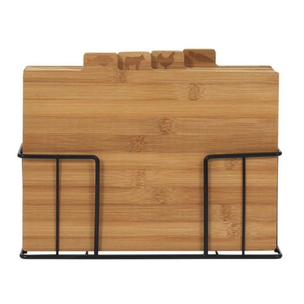 Paris Prix Lot de 4 Planches à Découper  Socle  29cm Naturel