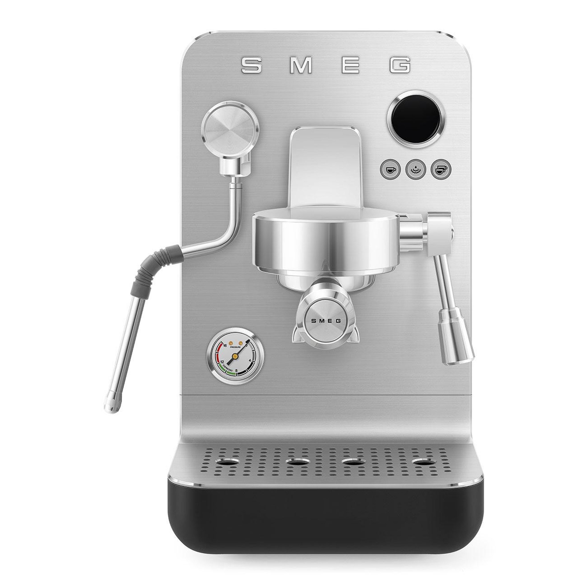 Voir la diapositive 2 : SMEG Machine à expresso 15 bars inox  noir - emc02blmeu