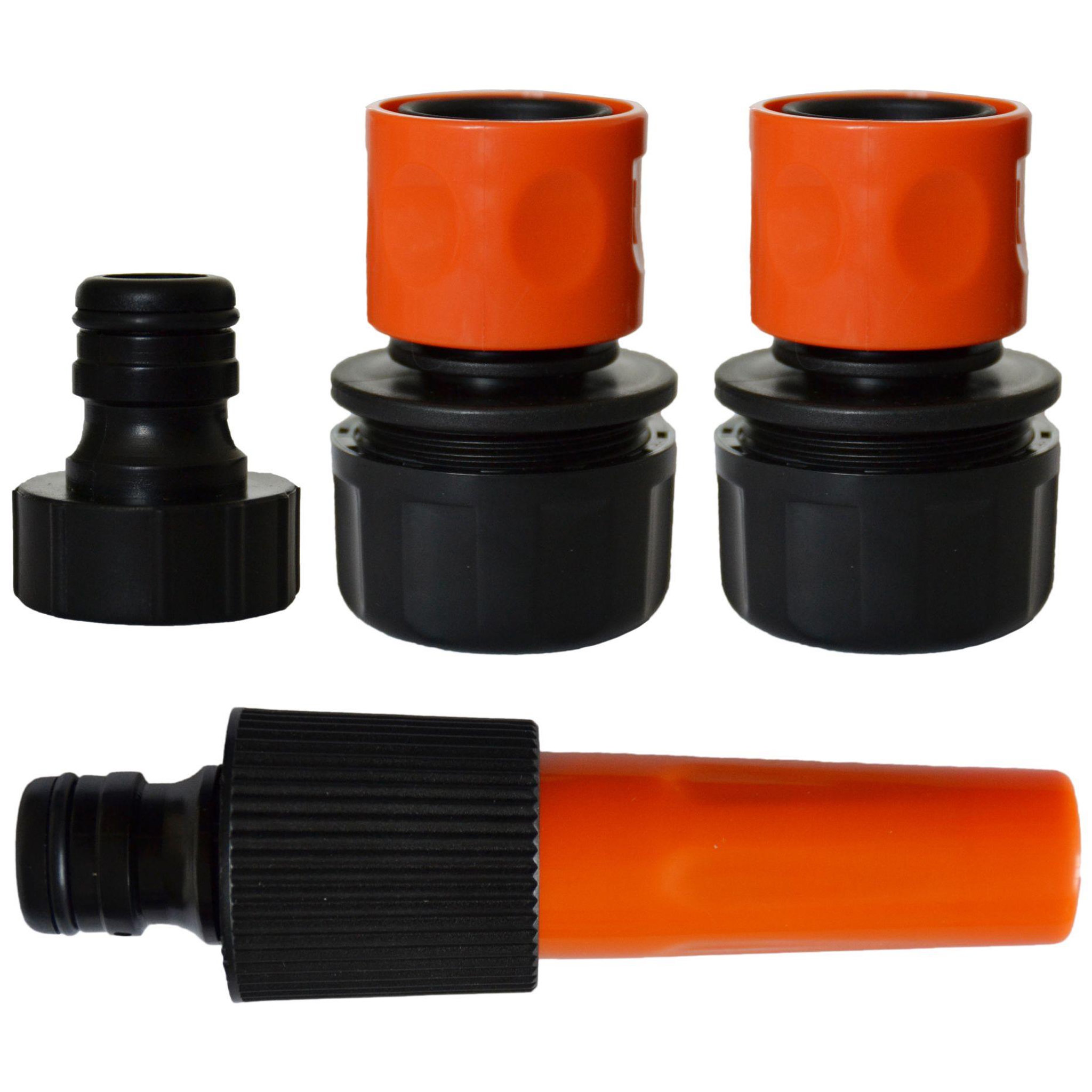 Voir la diapositive 1 : Jardibric Kit lance d'arrosage avec raccords 25 mm et nez de robinet 26x34