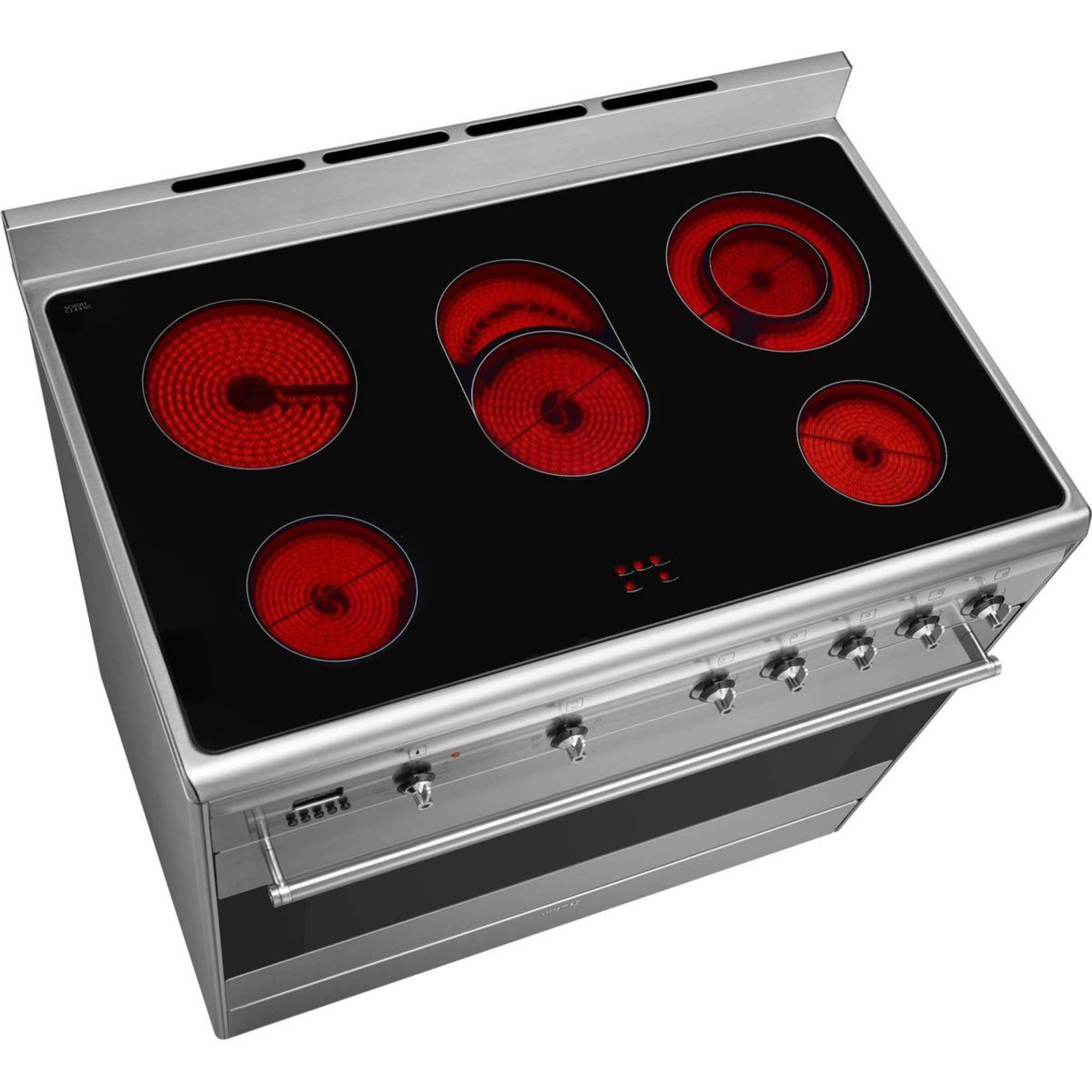 Voir la diapositive 4 : SMEG Piano de cuisson vitrocéramique scd91cmx9 vitro