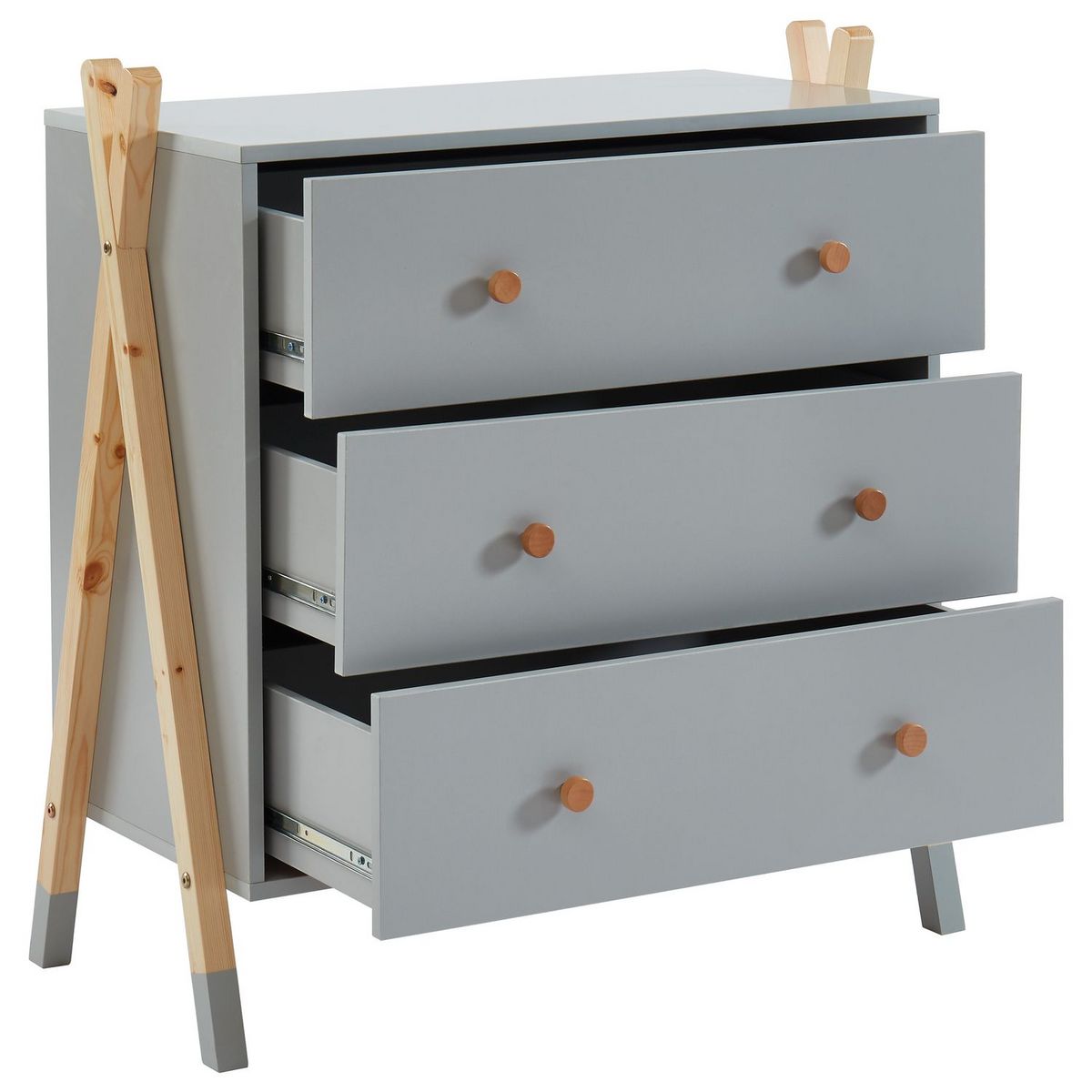 Commode enfant TIPI 3 tiroirs  L81cm AUGUSTIN