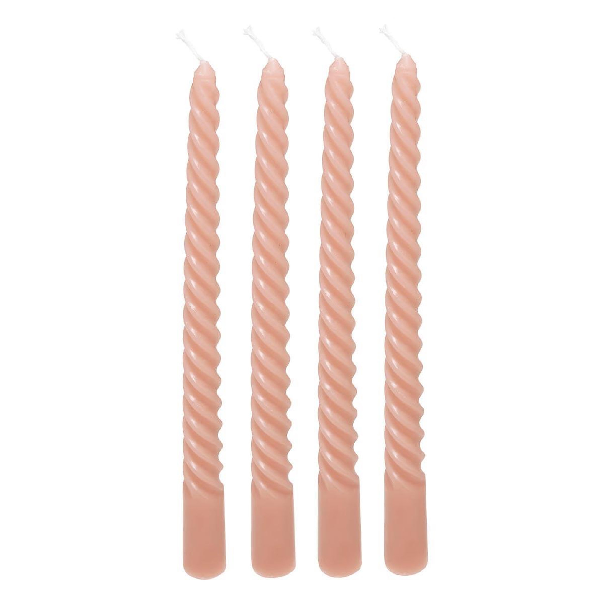 ATMOSPHERA Lot de 4 bougies bâton  hugo  180g rose