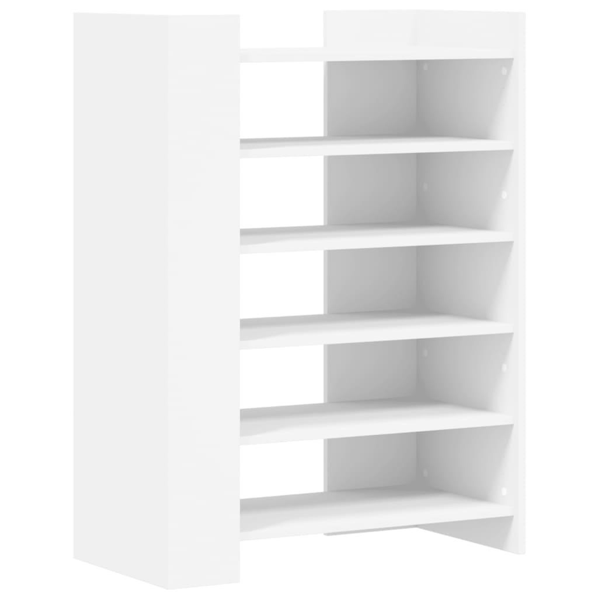 Voir la diapositive 2 : VIDAXL Armoire a chaussures blanc 74,5x37,5x100 cm bois d'ingenierie