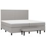 Voir la diapositive 3 : VIDAXL Sommier a lattes de lit avec matelas Gris clair 200x200cm Tissu