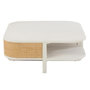 Voir la diapositive 3 : Paris Prix Table Basse en Rotin  Molly  85cm Blanc & Beige