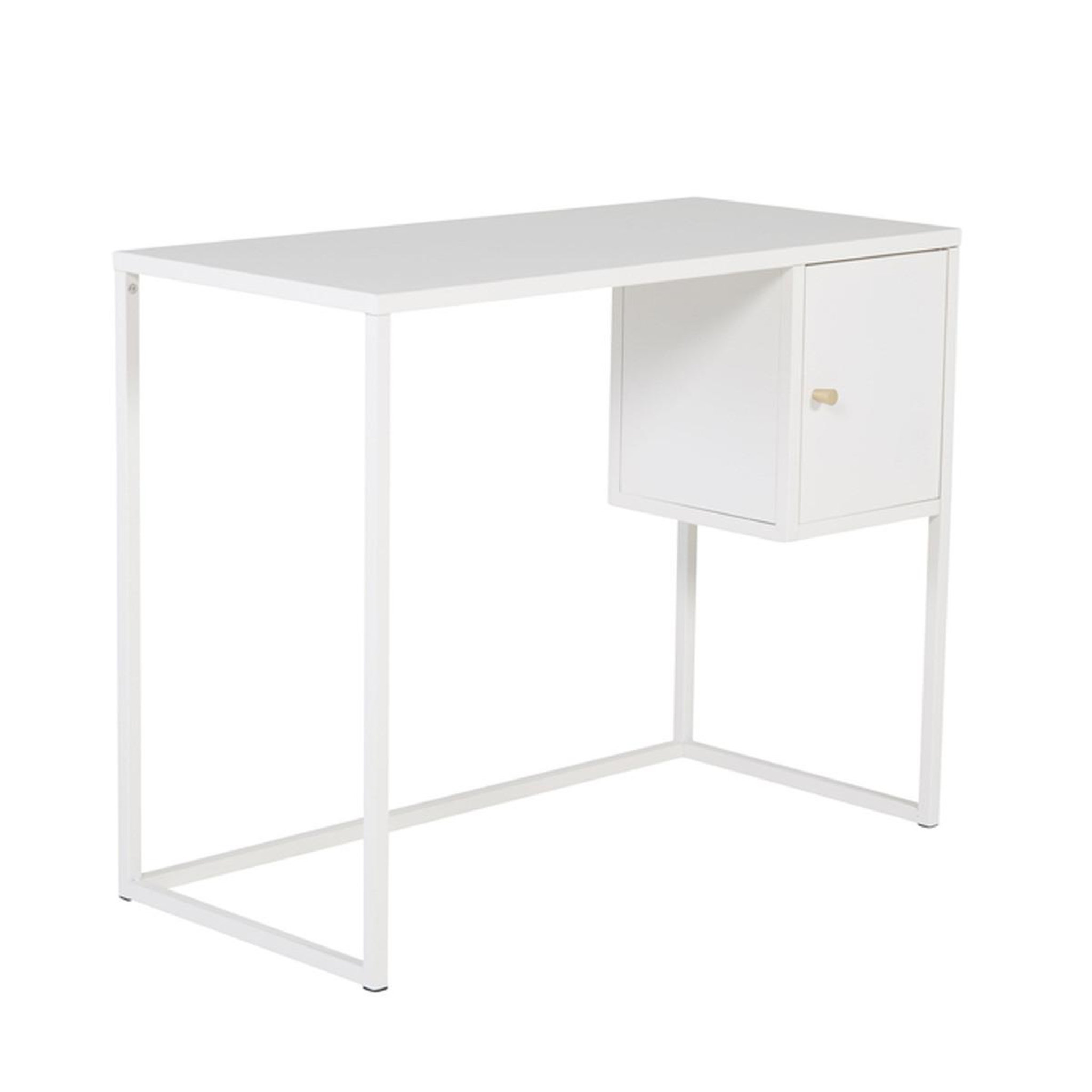 Paris Prix Bureau avec porte  bakal  95cm blanc