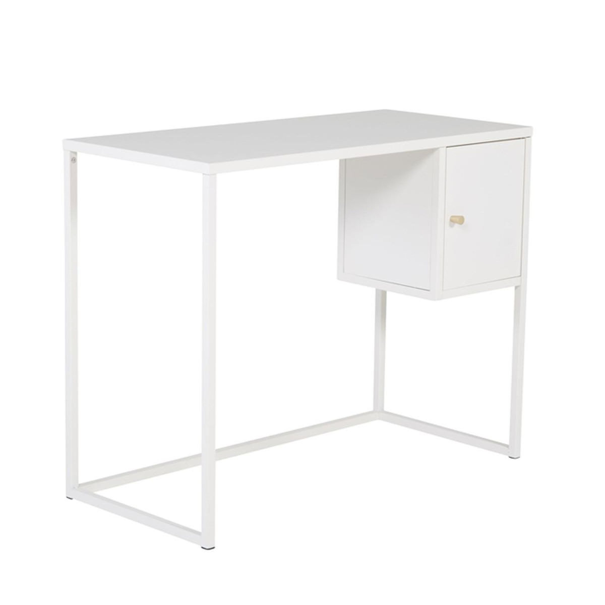 Paris Prix Bureau Design Avec Porte  Bakal  95cm Blanc
