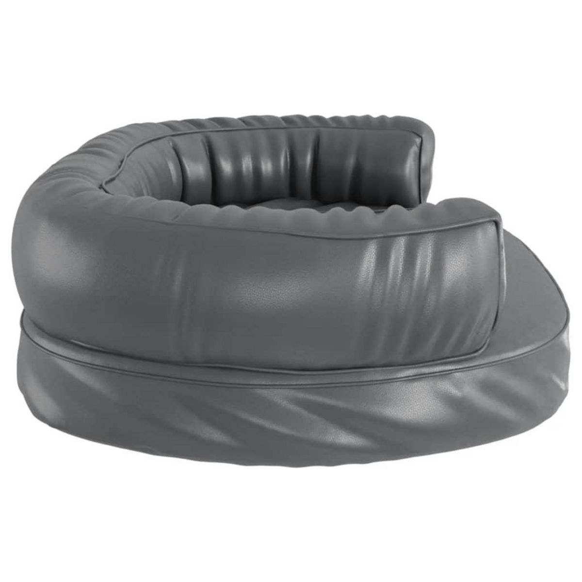 VIDAXL Lit pour chien ergonomique Mousse Gris 75x53 cm Similicuir