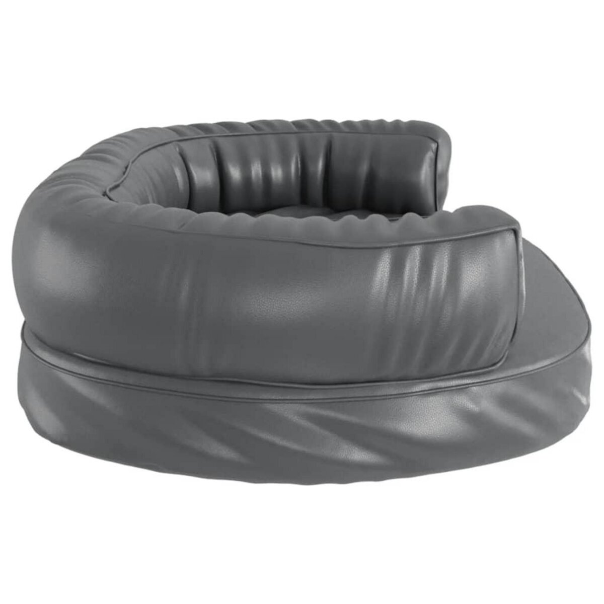 VIDAXL Lit pour chien ergonomique Mousse Gris 75x53 cm Similicuir