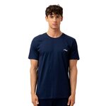 FILA T-shirt homme uni 100% coton Fila. Coloris disponibles : Bleu