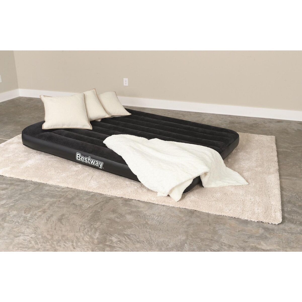 BESTWAY Matelas gonflable 2 personnes - 203 x 152 x 30 cm - pompe électrique intégrée