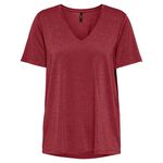 Only T-shirt  Femme Only Harly. Coloris disponibles : Rouge