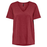 Only T shirt  Femme Only Harly. Coloris disponibles : Rouge