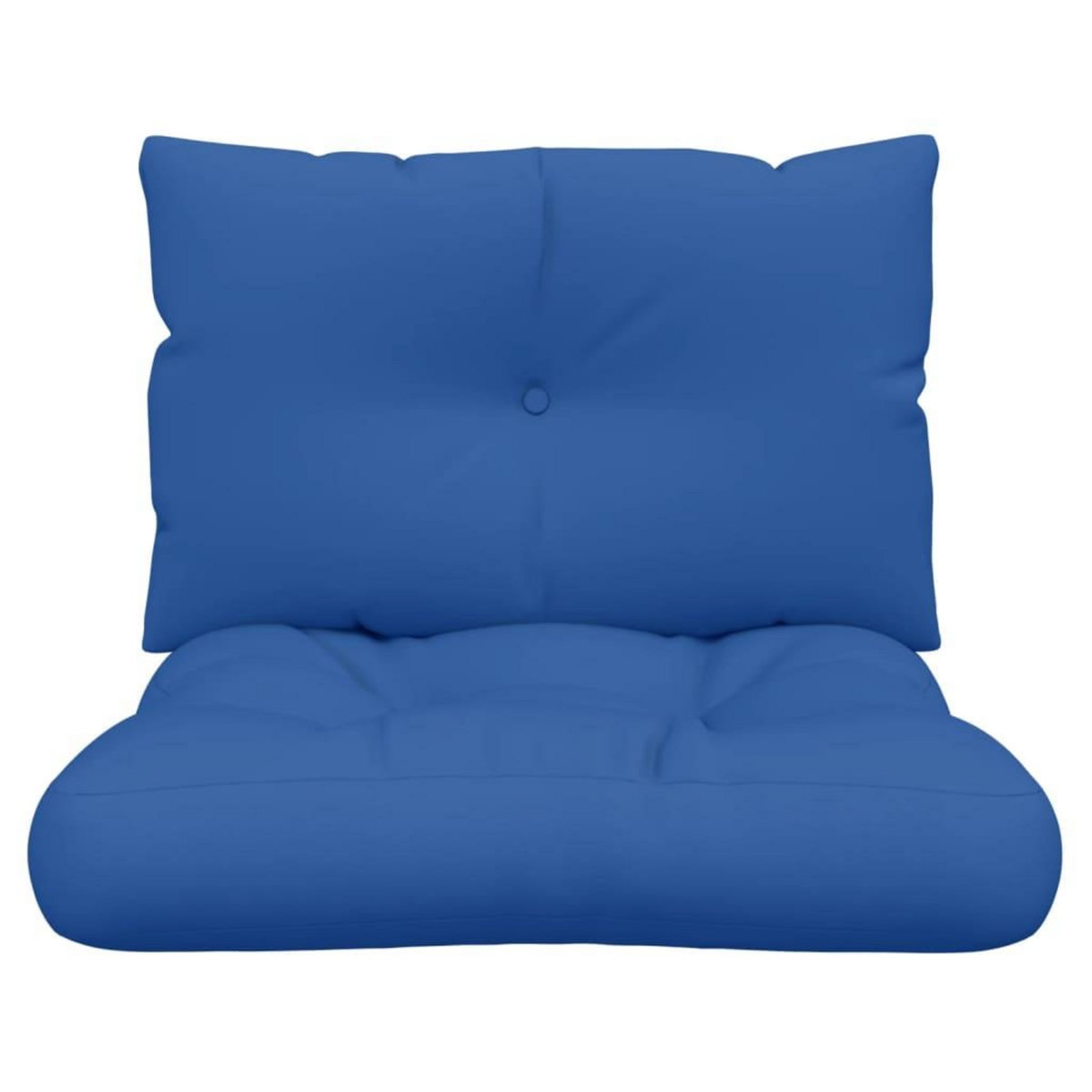 VIDAXL Coussins de palette lot de 2 bleu royal tissu