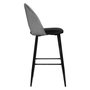 Voir la diapositive 4 : TOILINUX Lot de 2 Chaises de bar effet velours Kara