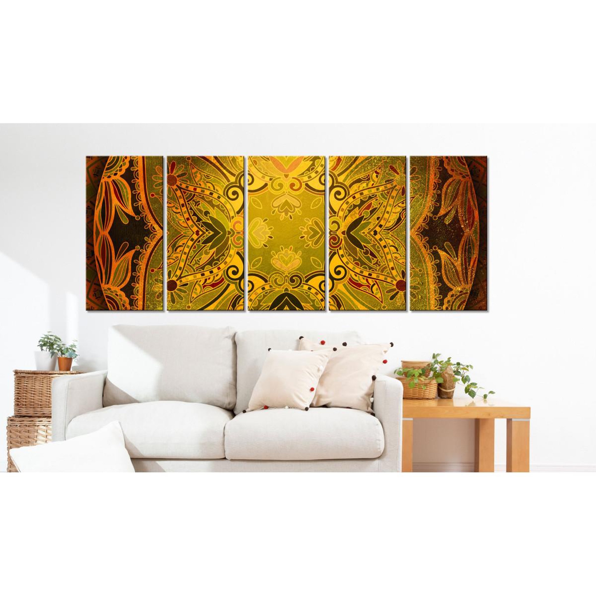 Voir la diapositive 2 : Paris Prix Tableau imprimé  mandala : flowery wings