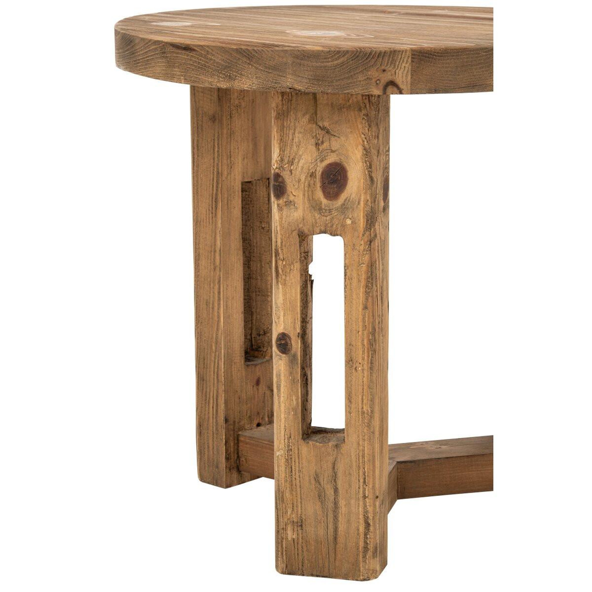Voir la diapositive 4 : J-LINE Table d'appoint en bois  dorothée  60cm marron