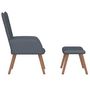 Voir la diapositive 4 : VIDAXL Chaise de relaxation avec repose-pied Gris fonce Velours