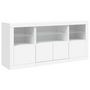 Voir la diapositive 5 : VIDAXL Buffet avec lumières LED blanc 142,5x37x67 cm