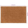 Voir la diapositive 5 : VIDAXL Tapis de porte naturel 65x100 cm fibre de coco touffete