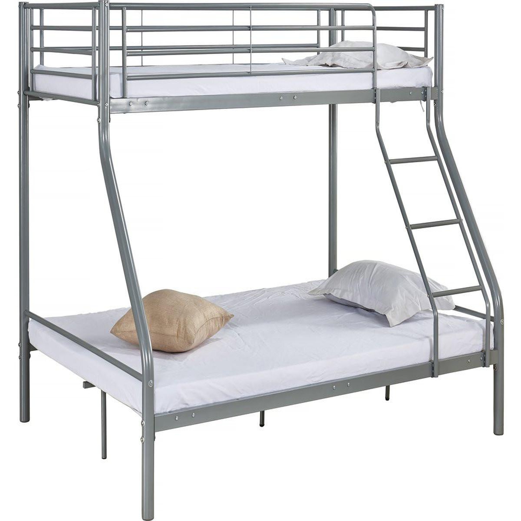 Habitat et Jardin Lit superposé en métal  leo  sommiers inclus - 90/140 x 190 cm - gris