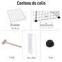 Voir la diapositive 5 : PAWHUT Cage parc enclos pour animaux domestiques L 146 x l 73 x H 73 cm modulable 2 niveaux 36 panneaux bords arrondis fil métallique noir