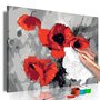 Voir la diapositive 1 : Paris Prix Tableau à Peindre Soi-Même  Bouquet de Coquelicots  40x60cm