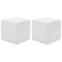 Voir la diapositive 1 : VIDAXL Poufs 2 pcs Blanc 30 x 30 x 30 cm Similicuir