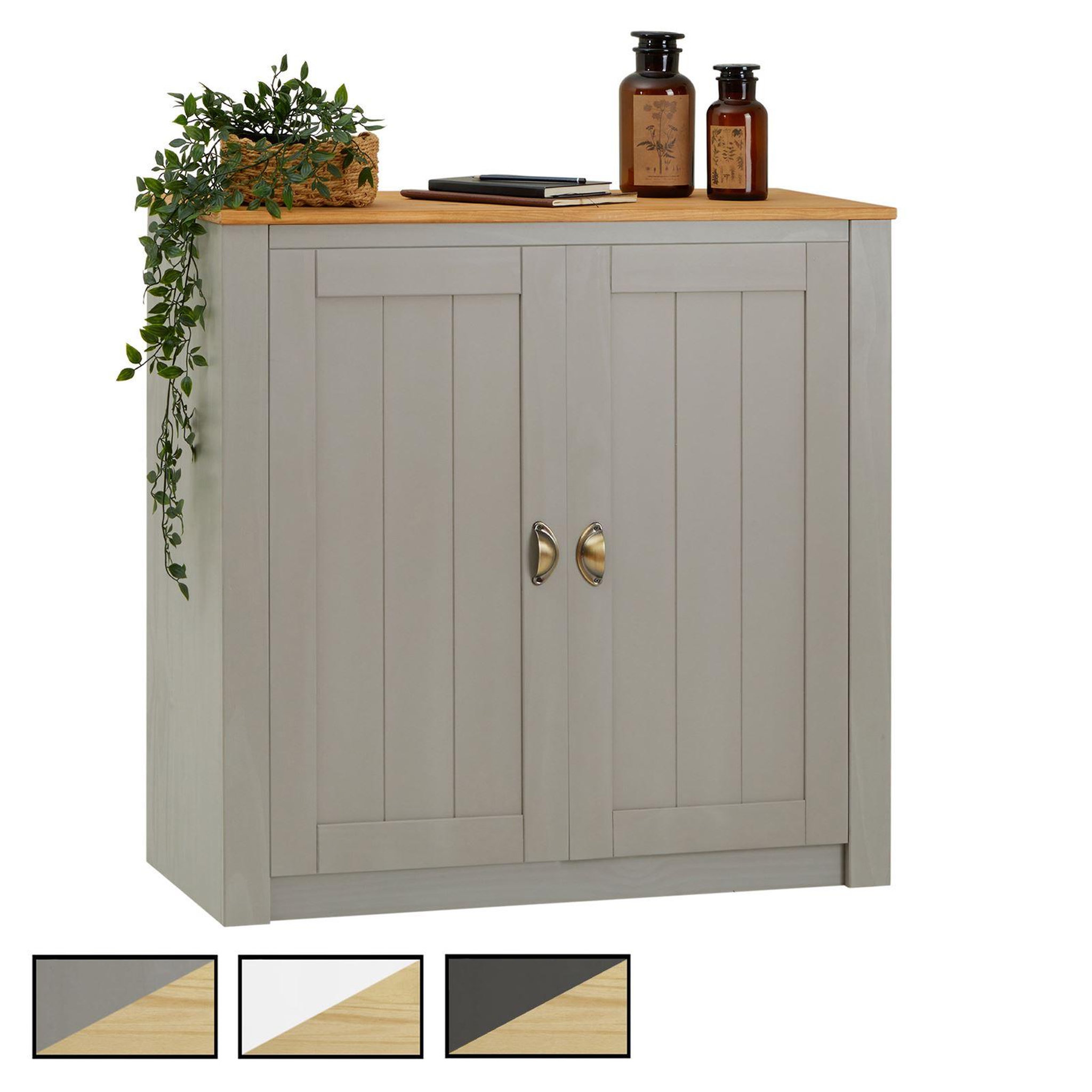 IDIMEX Buffet BOLTON avec 2 portes, en pin massif. Coloris disponibles : Bicolore