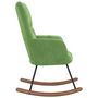 Voir la diapositive 4 : VIDAXL Chaise a bascule Vert clair Velours