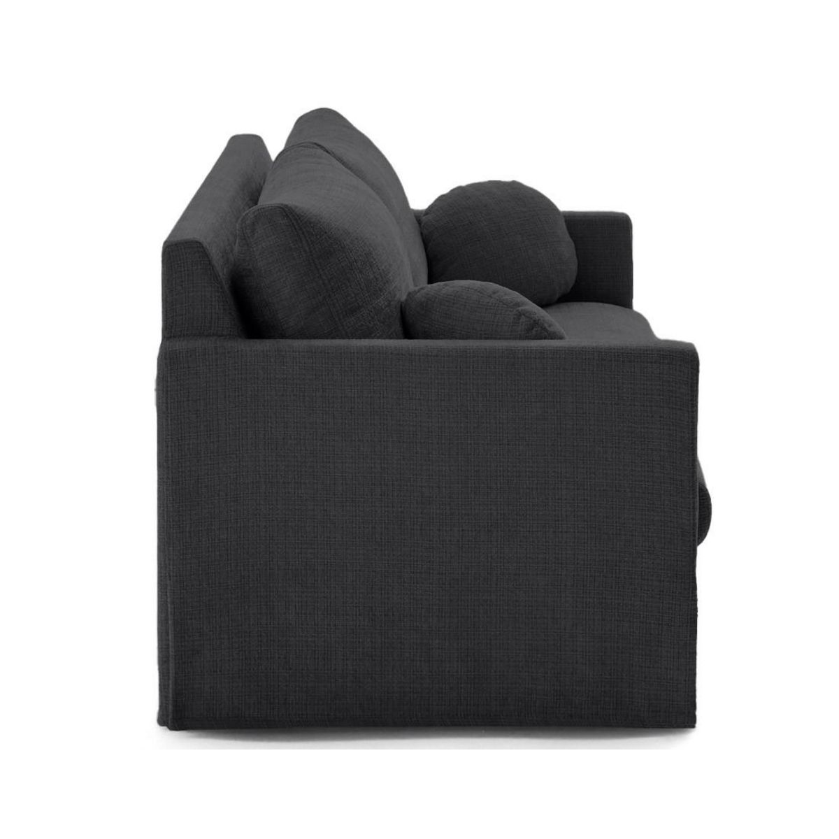 LISA DESIGN Serena - canapé droit déhoussable 3 places en velours texturé